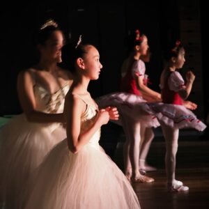 woman in white dress dancing